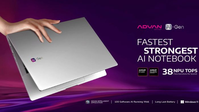 Ramaikan Pasar Laptop AI, Advan AI Gen Resmi Dirilis